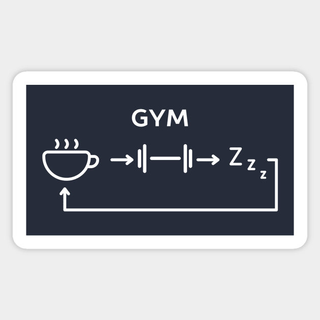 Funny Gym Life T-Shirt Sticker by happinessinatee